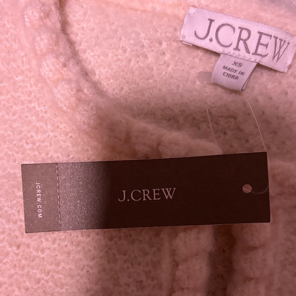 J. Crew..Cream Knit Cardigan W Rhinestone Button Accents on Cuffs & Collar - Picture 3 of 11